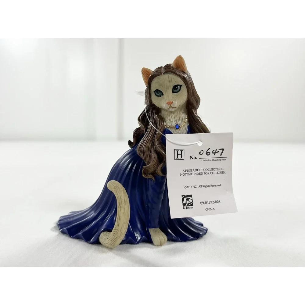 The Hamilton Collection Divine Feline Kat Middleton‎ Princess Cat Figurine COA